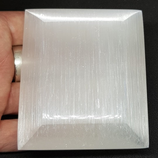 Selenite Charging Plate Bevel Edge - 7cm Selenite Charging Plate Bevel Edge - 7cm